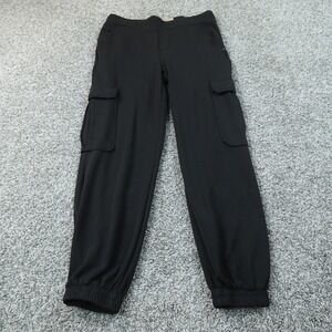 Democracy Pants Womens S Black Ab Technology Cargo Jogger Sweatpants Stretch Gym